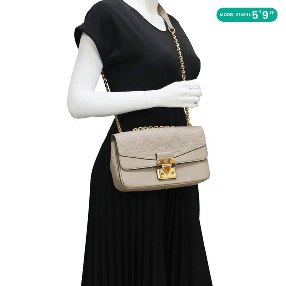 Louis Vuitton  Marceau Monogram Empreinte Leather Shoulder Bag Beige - Picture 2 of 11